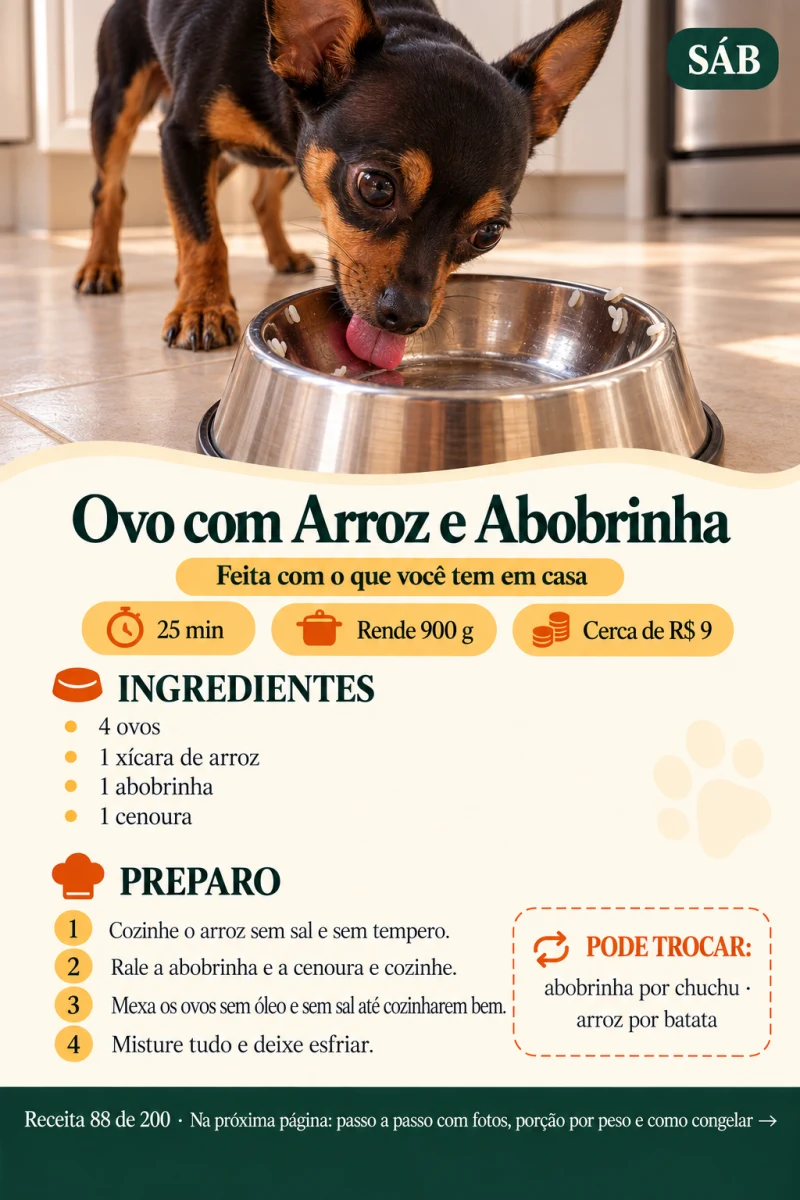 Receita de ovo com arroz e abobrinha