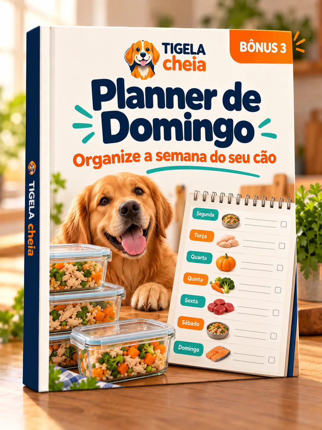 Capa Planner de Domingo para organizar a semana do seu cão
